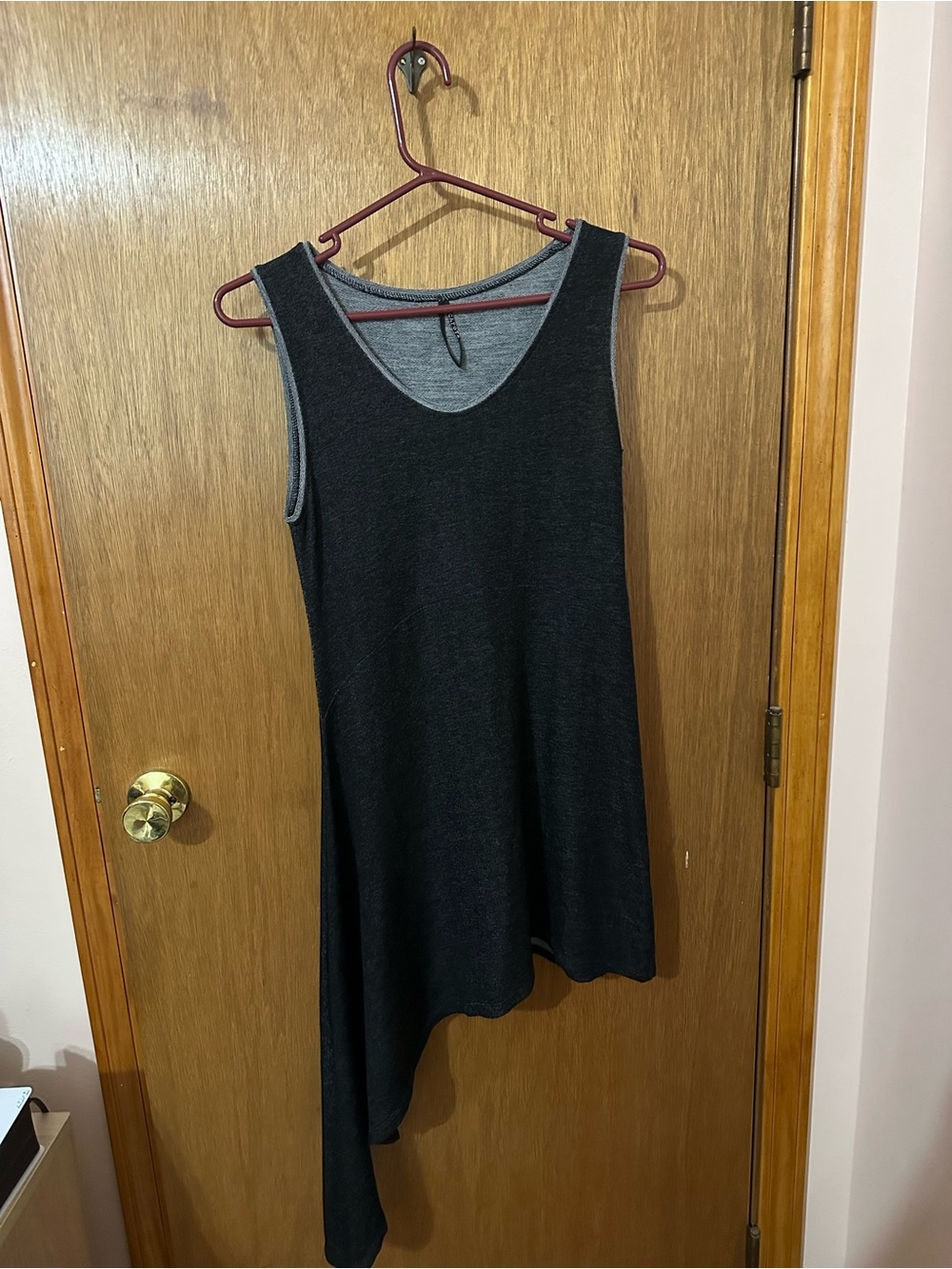 Capote Asymmetrical Black Dress